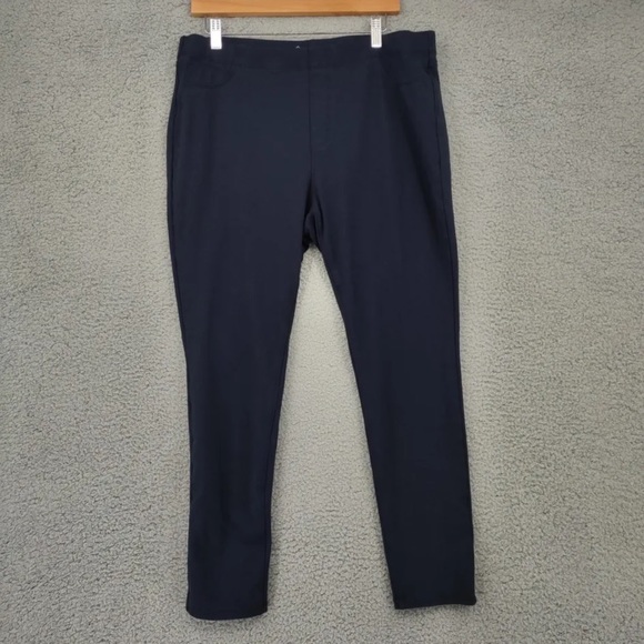 St. John's Bay Pants - St. John’s Bay Sz 1X Skinny Leg Blue Pull On Pants Womens Business Casual